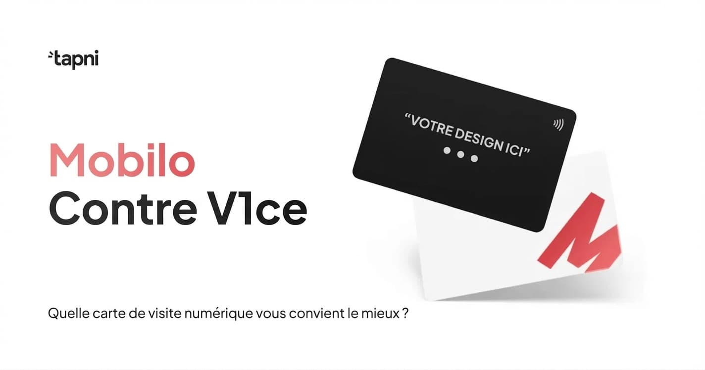 Mobilo vs V1CE - Quelle carte de visite numérique est meilleure ?