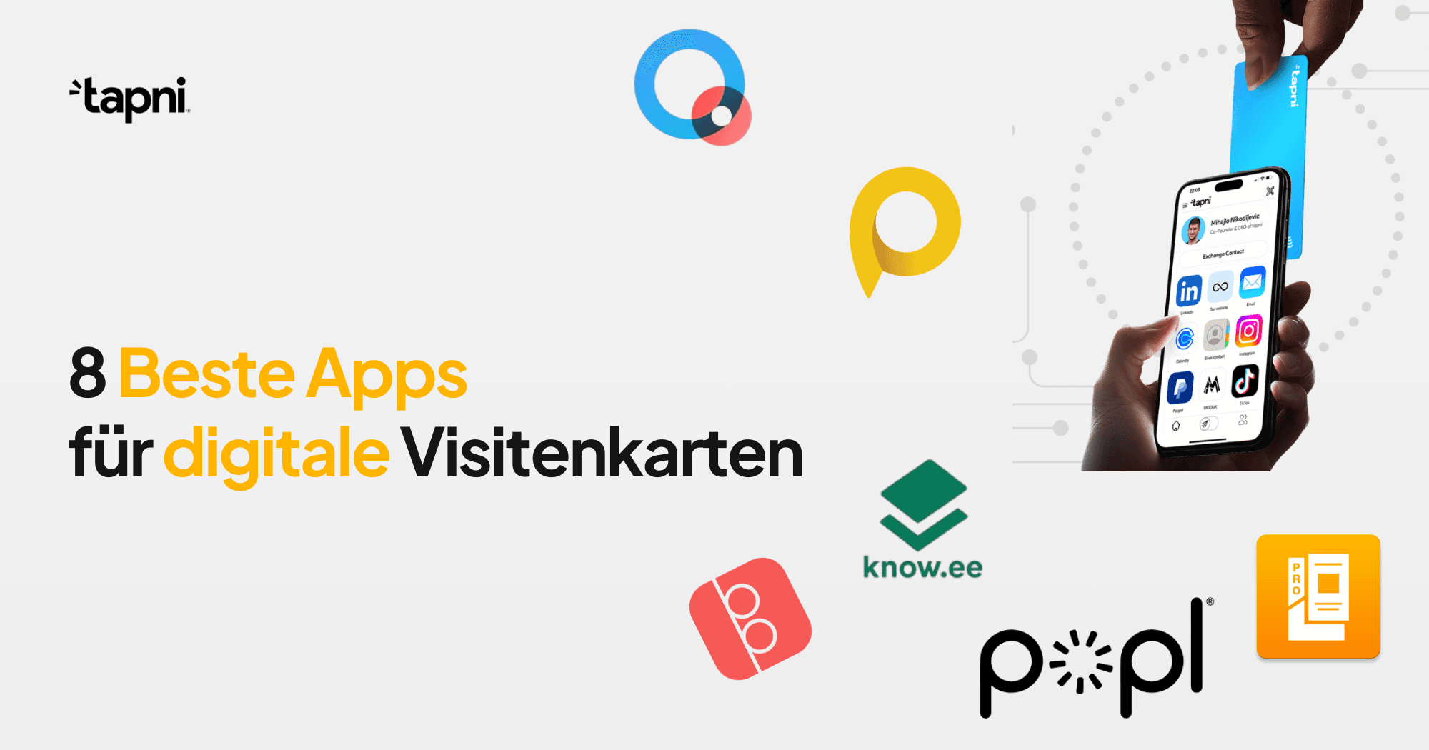8 Beste Apps für digitale Visitenkarten