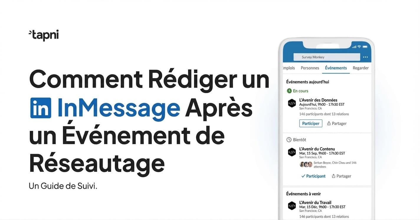 Suivi LinkedIn : Messages après un événement de réseautage